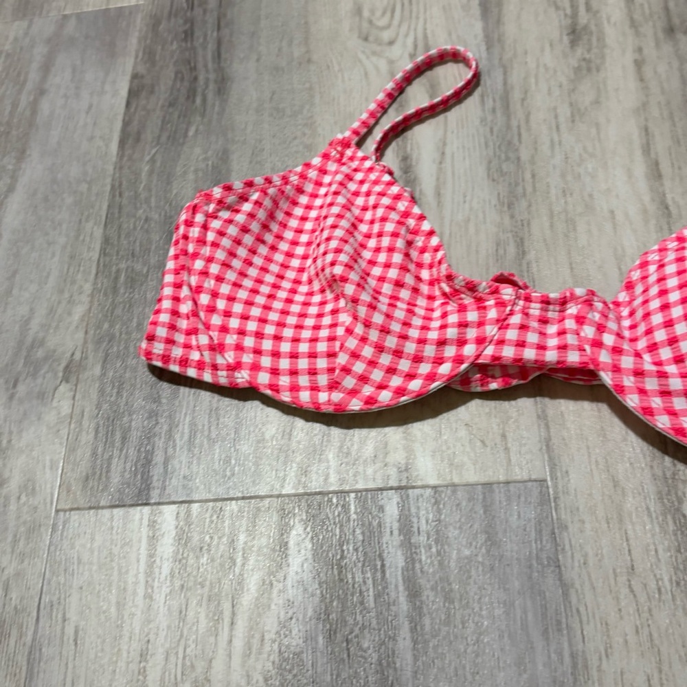 Betsey Johnson Pink Gingham Plaid Bikini XL NWT - Picture 6 of 8